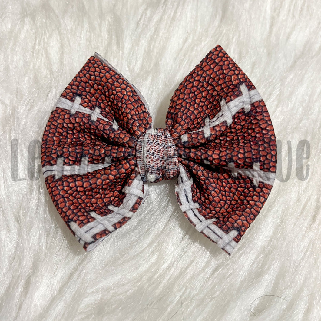 Football Stitches Small Bows