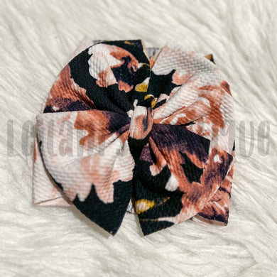 Black Floral Messy Toddler Headwrap